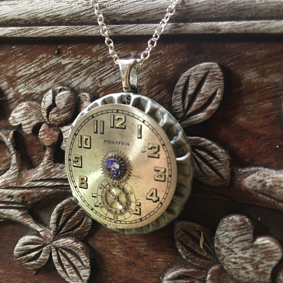 handmade Jewelry - Handmade Vintage Watch Face Necklace Pendant